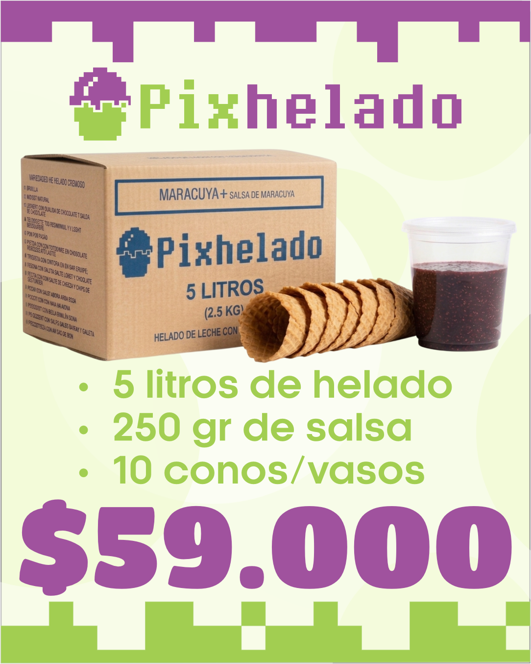 Promocion helado 5 litros pixhelado